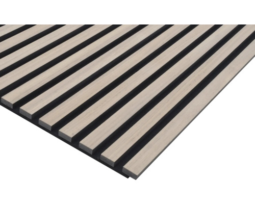 Akoestisch paneel met PES-vilt en MDF-gefineerd notenhout 1195 x 572,5 x 19 mm