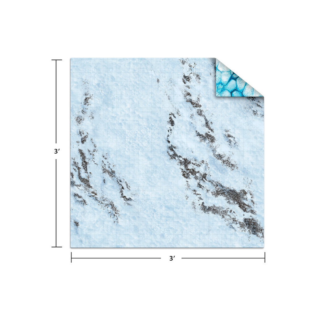 Tapis de jeu Quadrillé 90x90 cm - Ice Floe / Frozen Tundra