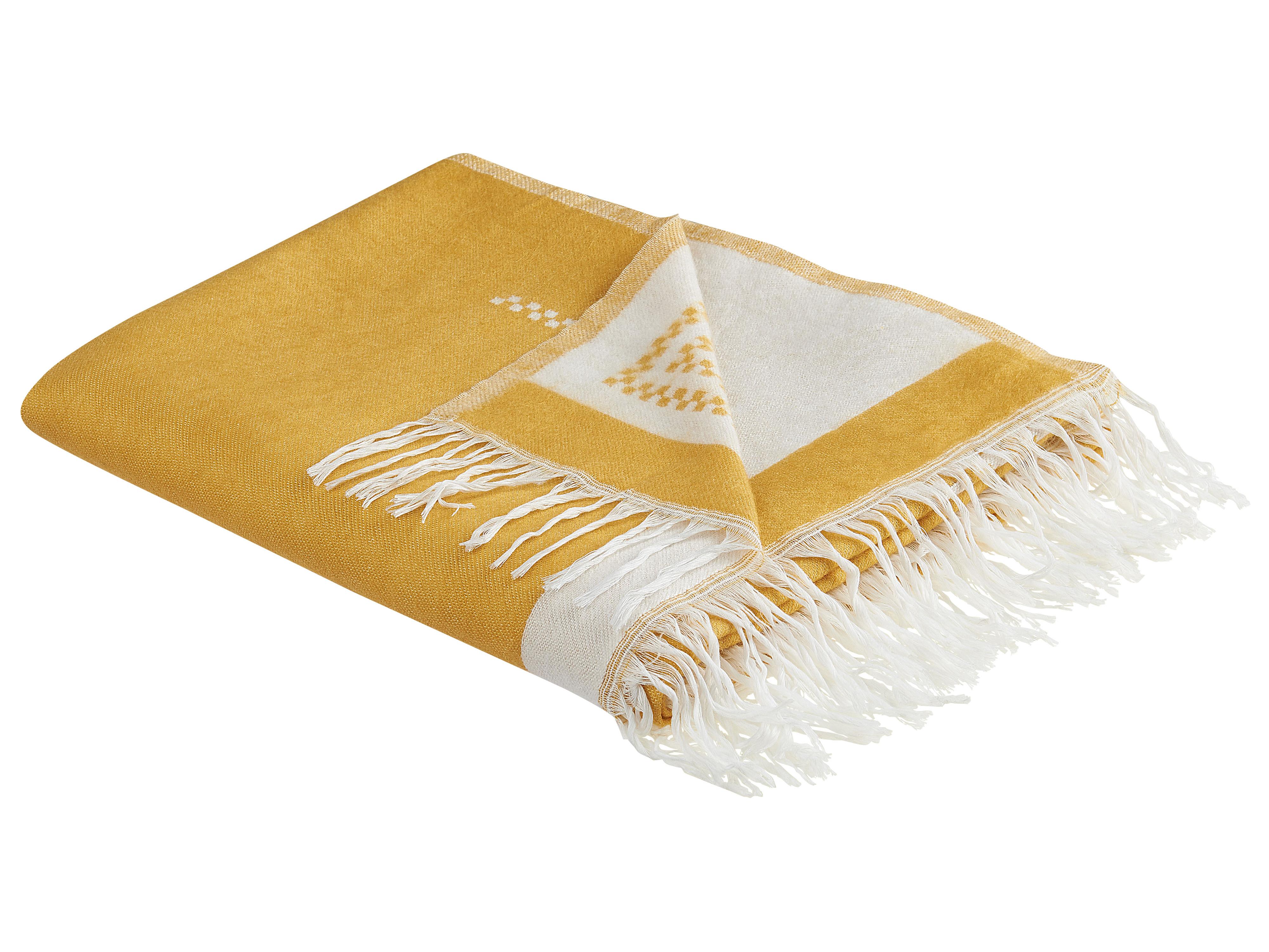 Plaid JALKINI 130 x 170 cm Geel