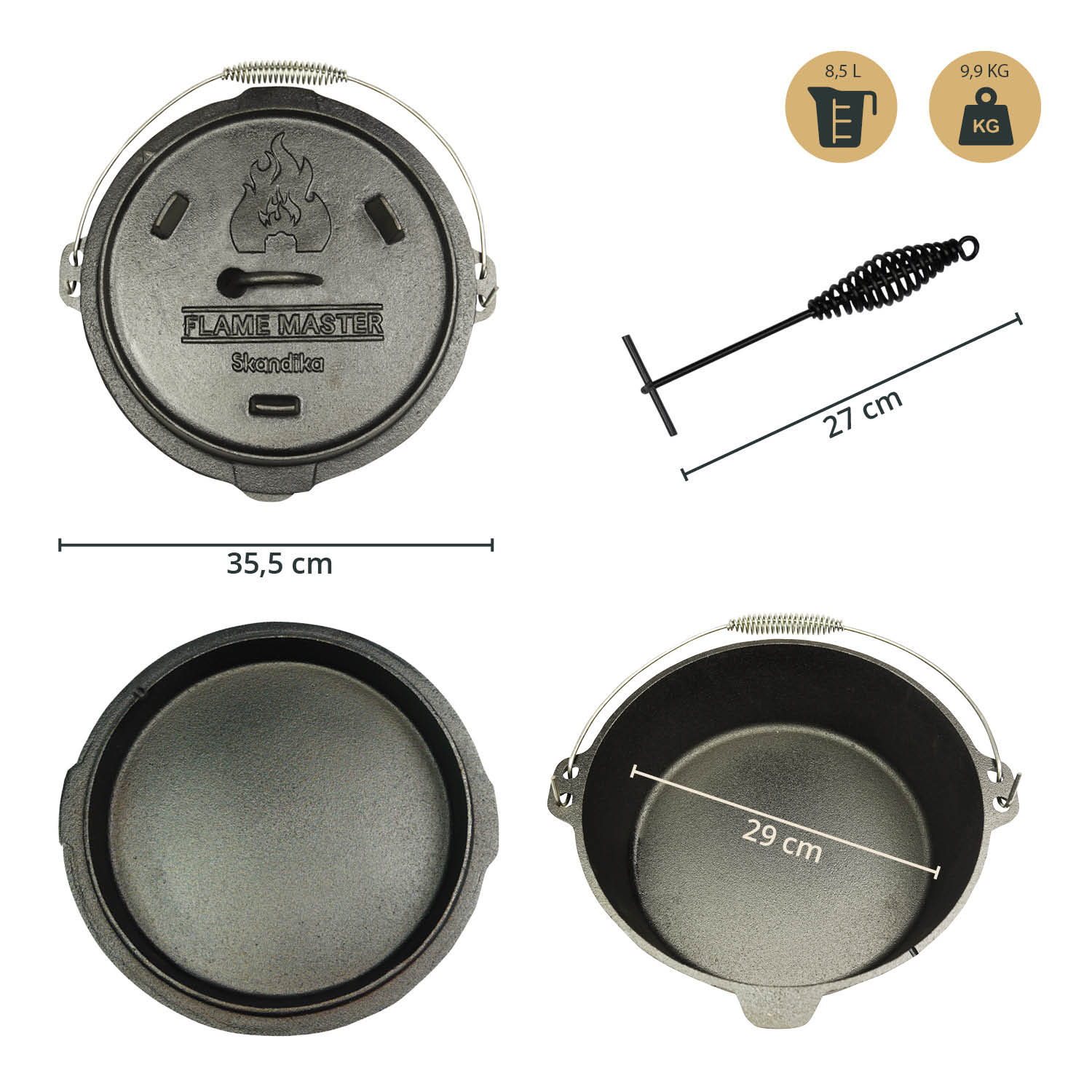 Skandika Flame Master 8.5 liter Dutch Oven
