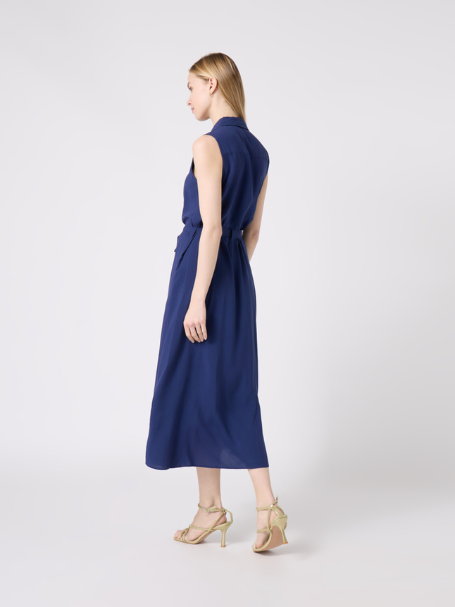 Robe midi ceinturée