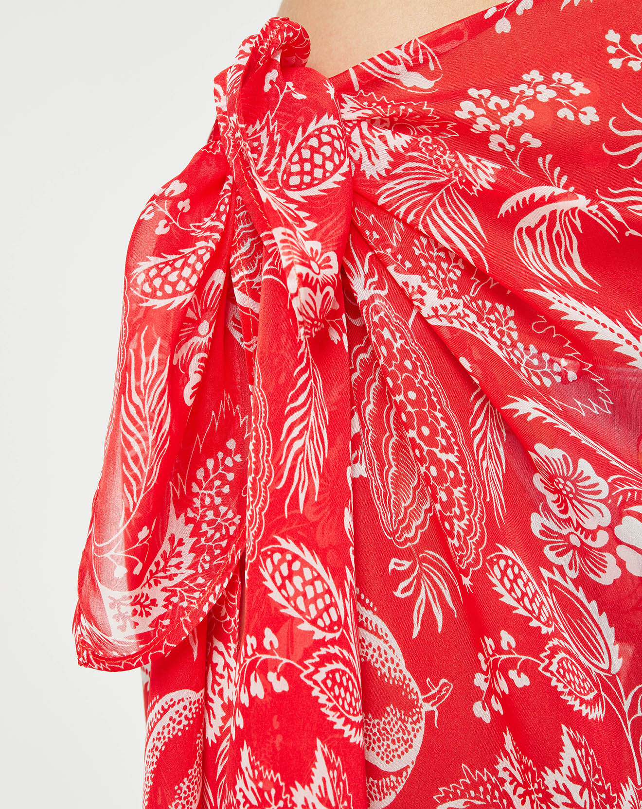 Manuel Canovas Paréo/Étole 100% Soie Joly corail - 140x70 cm
