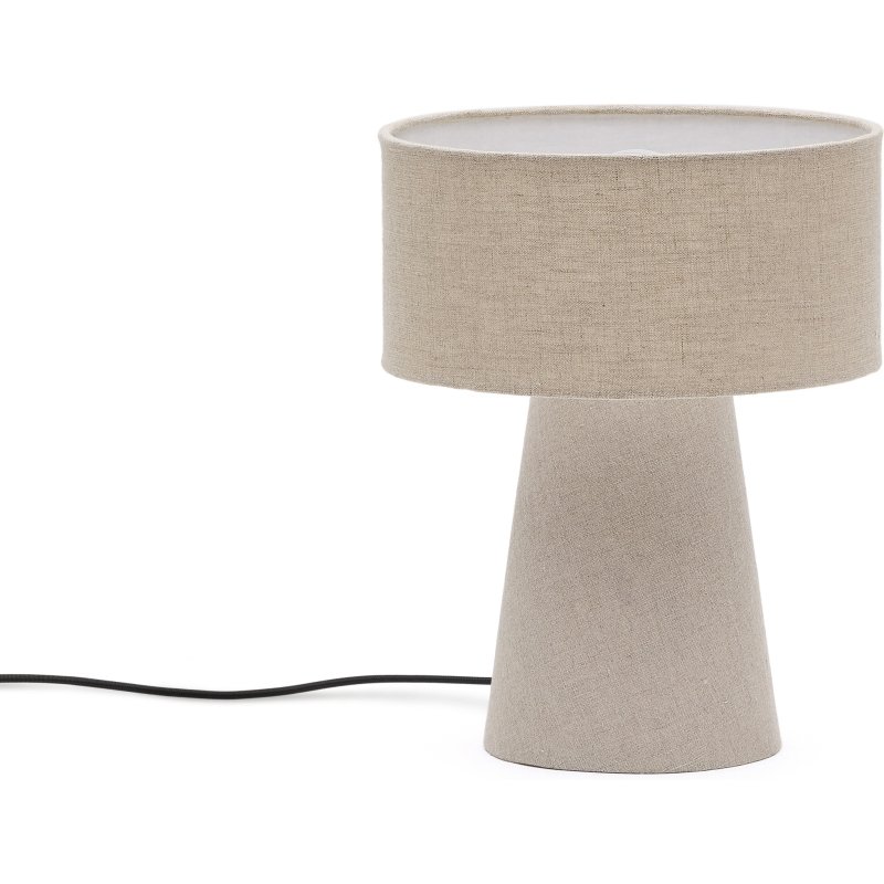 Lampe de table Algaida en tissu gris