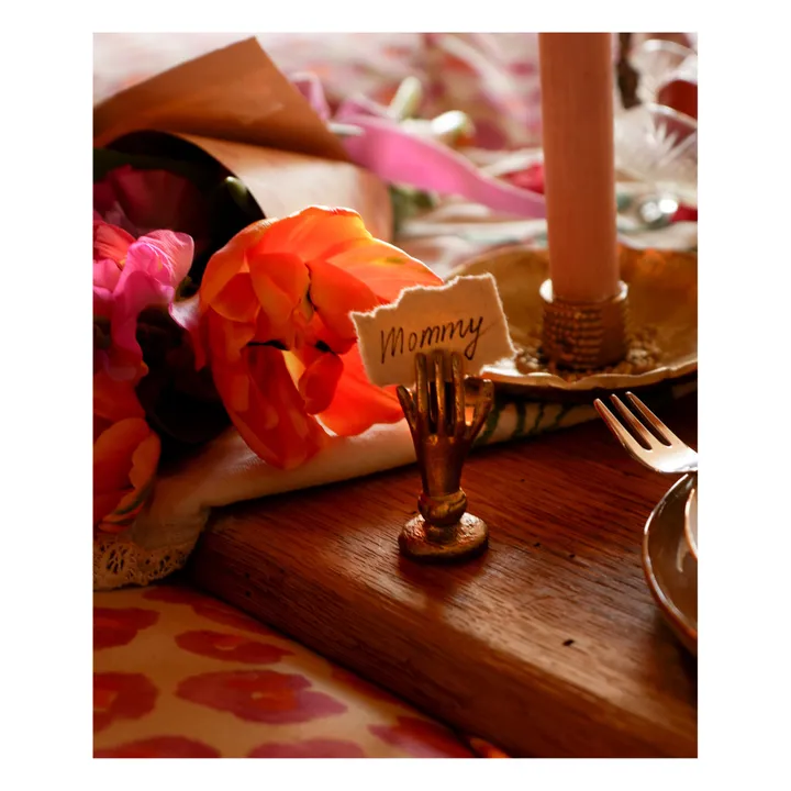 Doing Goods Porte-carte en laiton mat Jana Hand | Gold