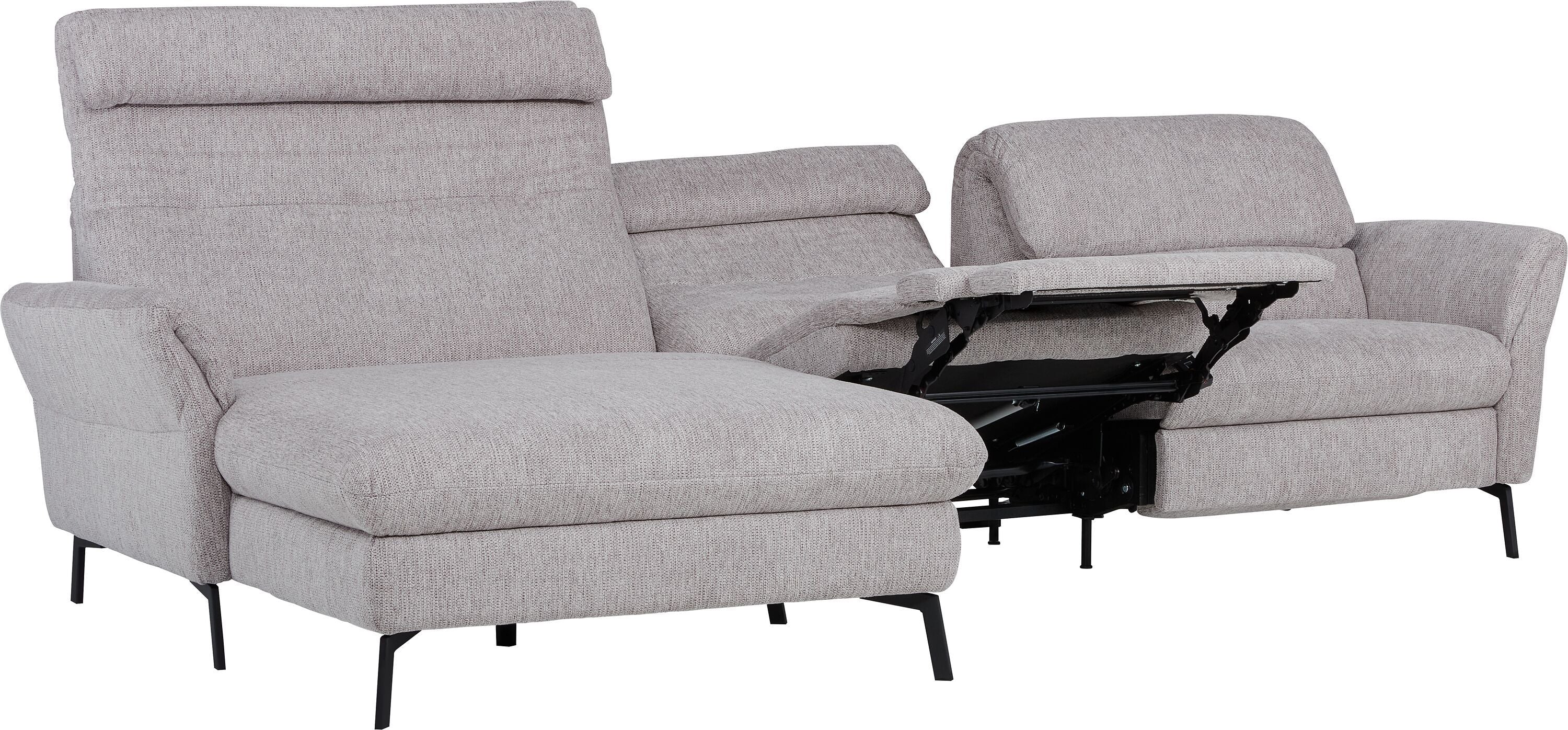 SEBO Ecksofa - Hellgrau / B: 284.0 cm x T: 161.0 cm x H: 84.0 cm