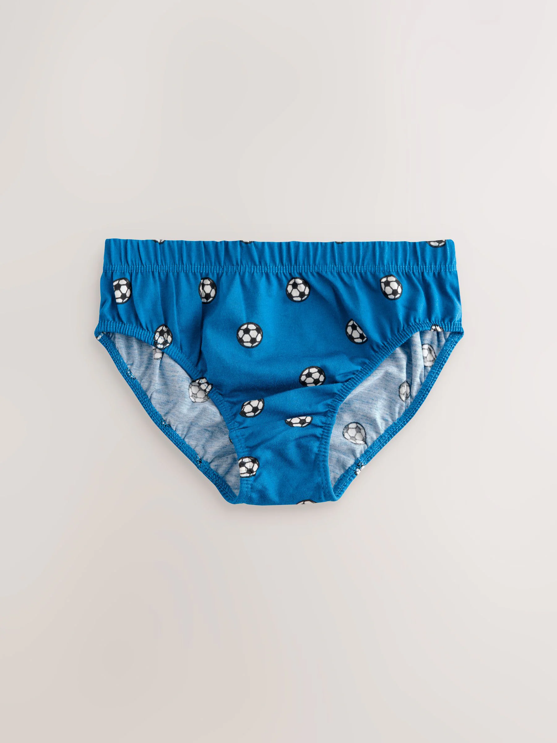 Rood/blauw voetbal - 100% katoenen bedrukte onderbroeken set van 5 (1.5-10jr)