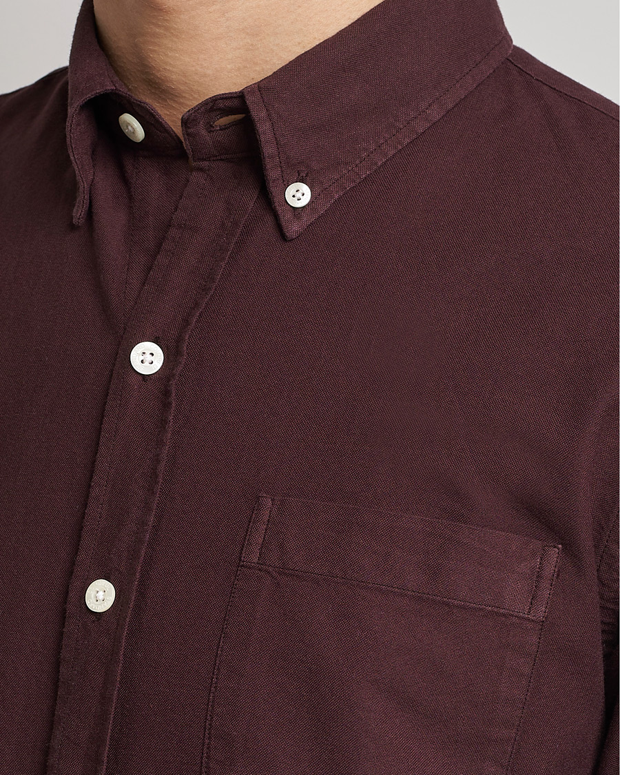 Colorful Standard Classic Organic Oxford Button Down Shirt Oxblood Red