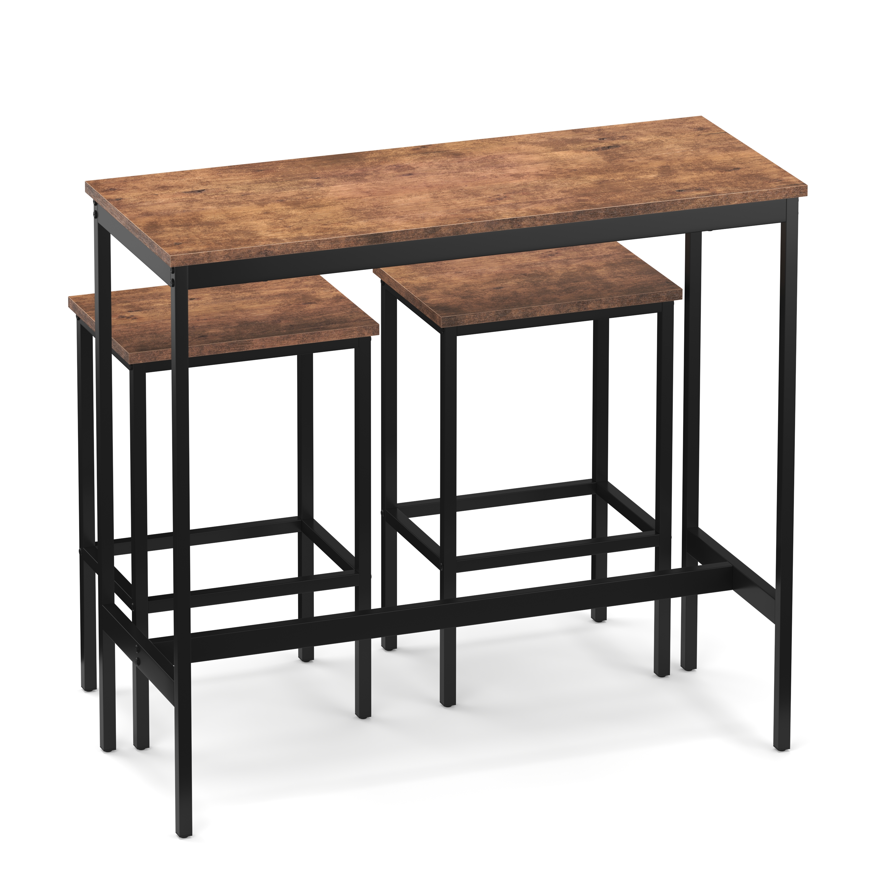 Bartisch mit Barhocker Set Vintage BONITA 100 x 40 x 90 cm