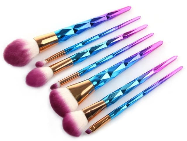 Professionelle, skånsomme makeup-pensler 7-pak, Diamond