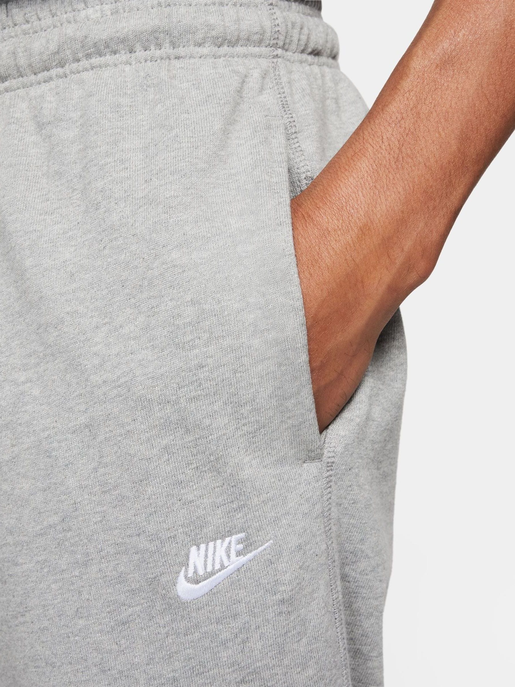 Donkergrijs - Nike Club joggingbroek van gebreide fleece 100% katoen