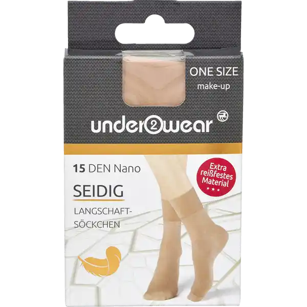 Under2wear Nano Langschaft Söckchen make-up onesize