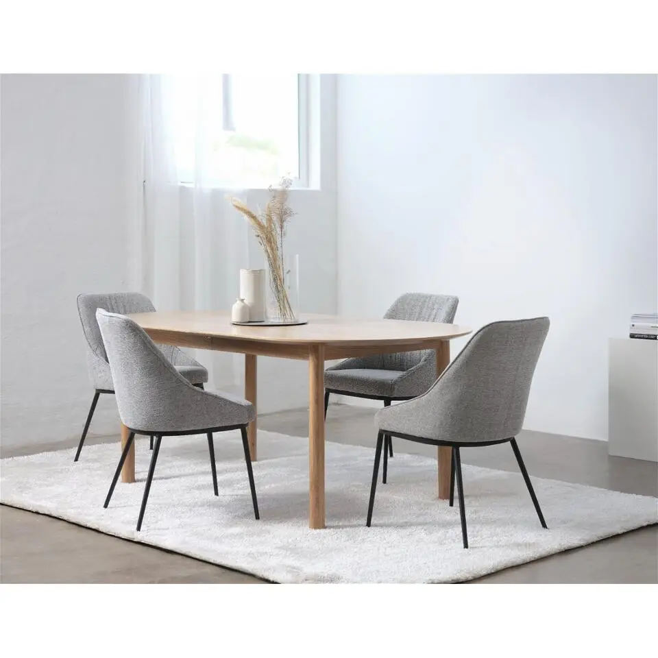 Eettafel Ovaal - Naturel Eikenhout - 280x100x75cm - Gallina