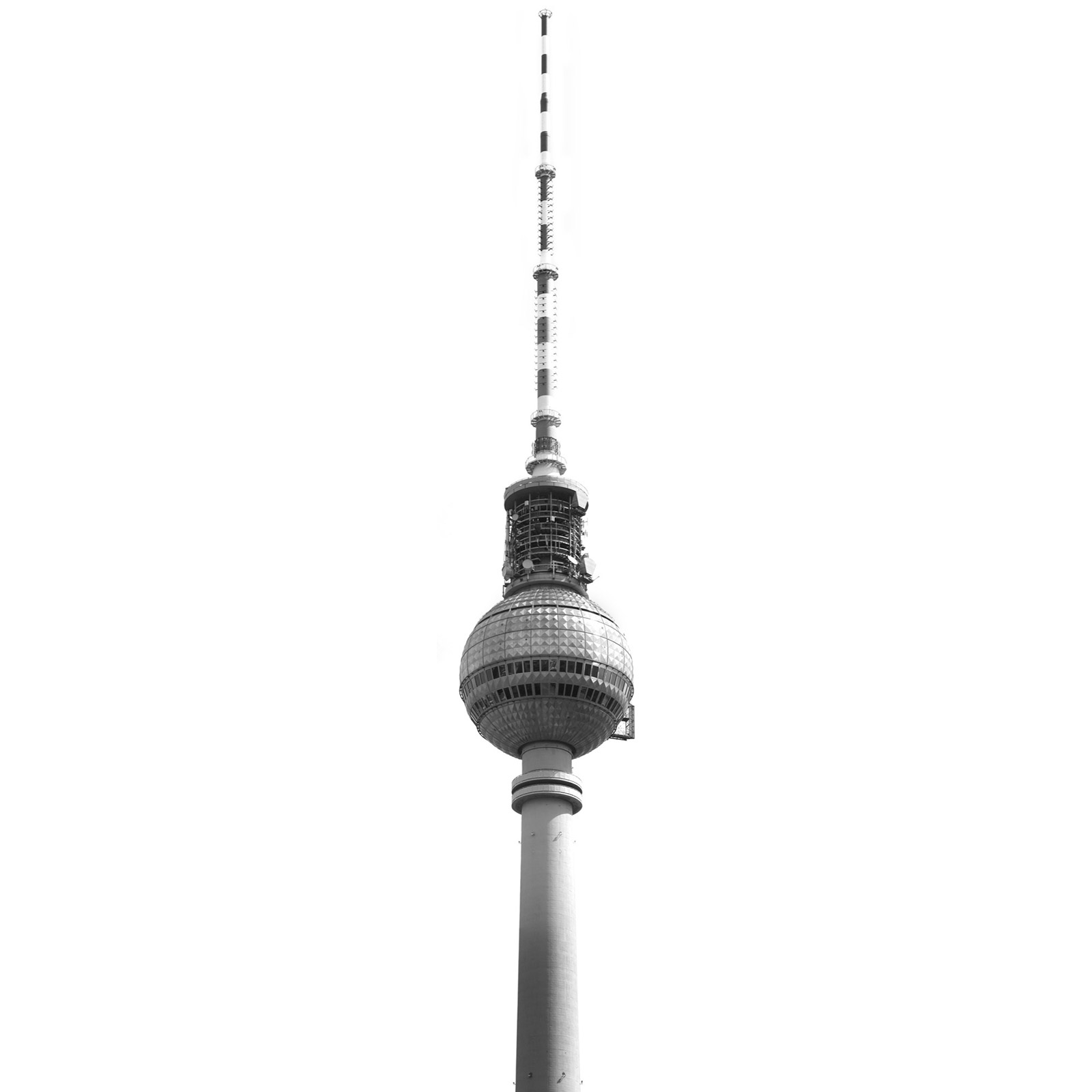 Vlies-Fototapete FERNSEHTURM - grau - 50x250 cm