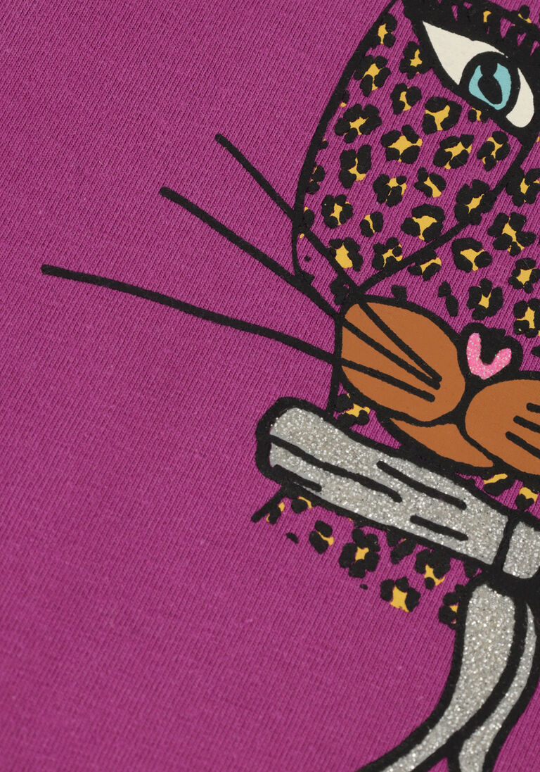 MOODSTREET paarse moodstreet t-shirt t-shirt with chest print