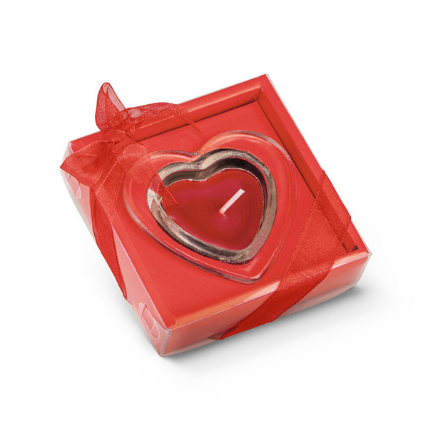 hi!dea 95817 - Bougie en forme de coeur et base en verre