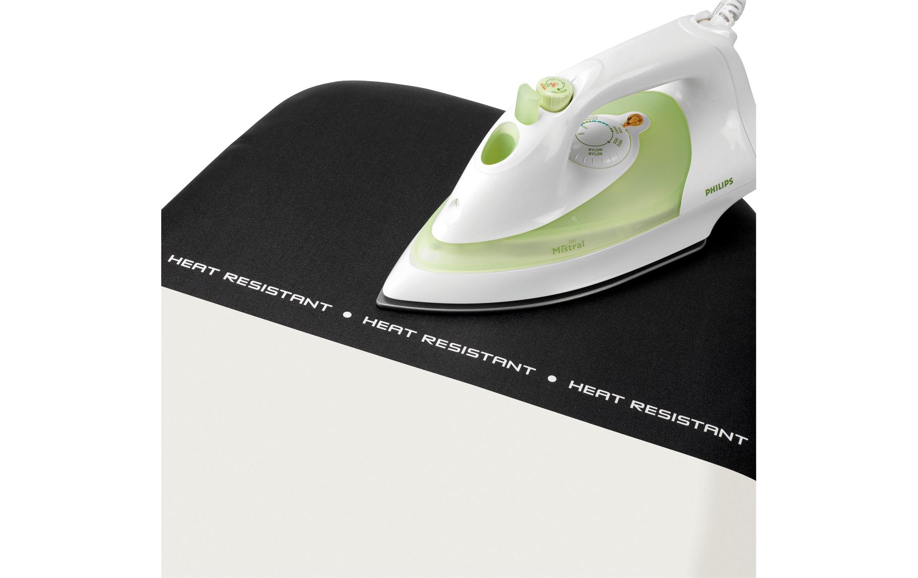 Bügeltisch mit hitzebeständiger Parkzone, Titan Oval<br>Bügelbrett D, 135 cm x 45 cm
