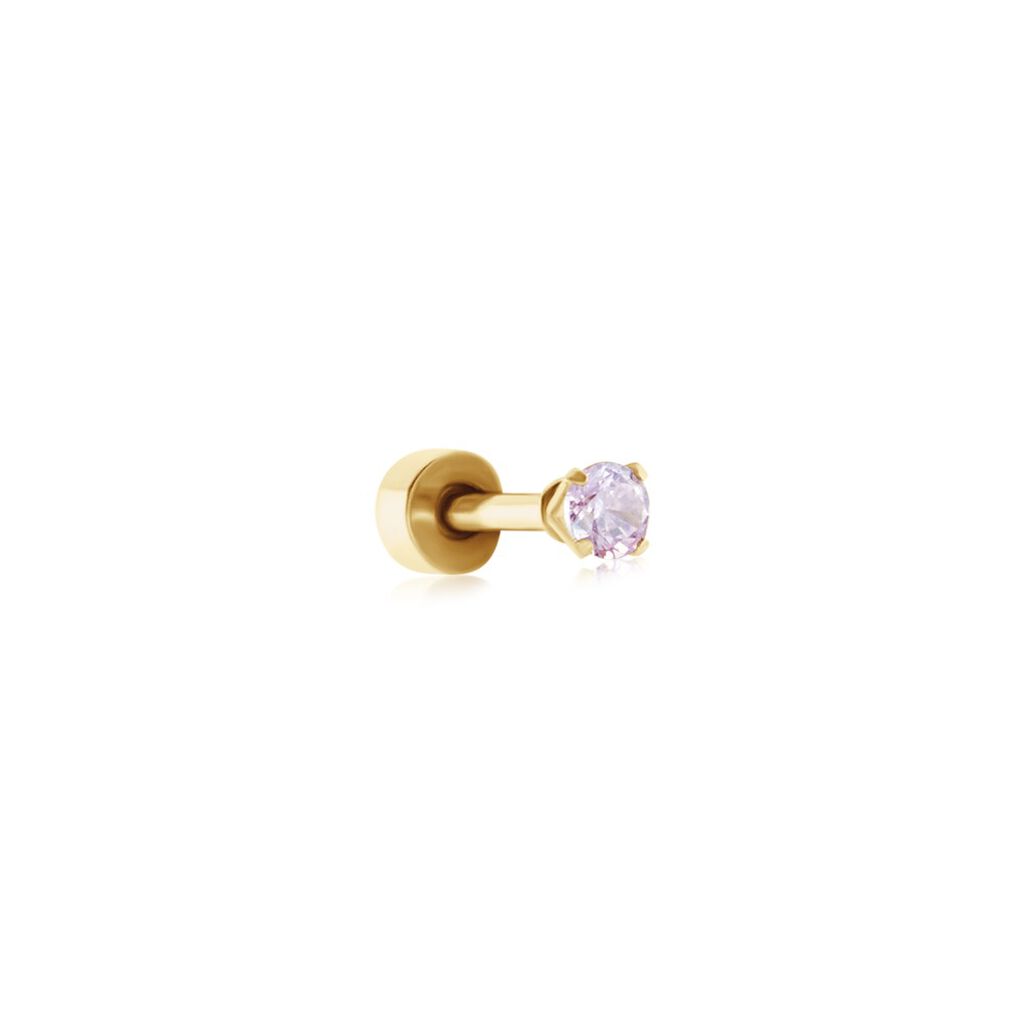 Piercing D'oreilles Unitaire Acier Doré Piia Oxyde De Zirconium