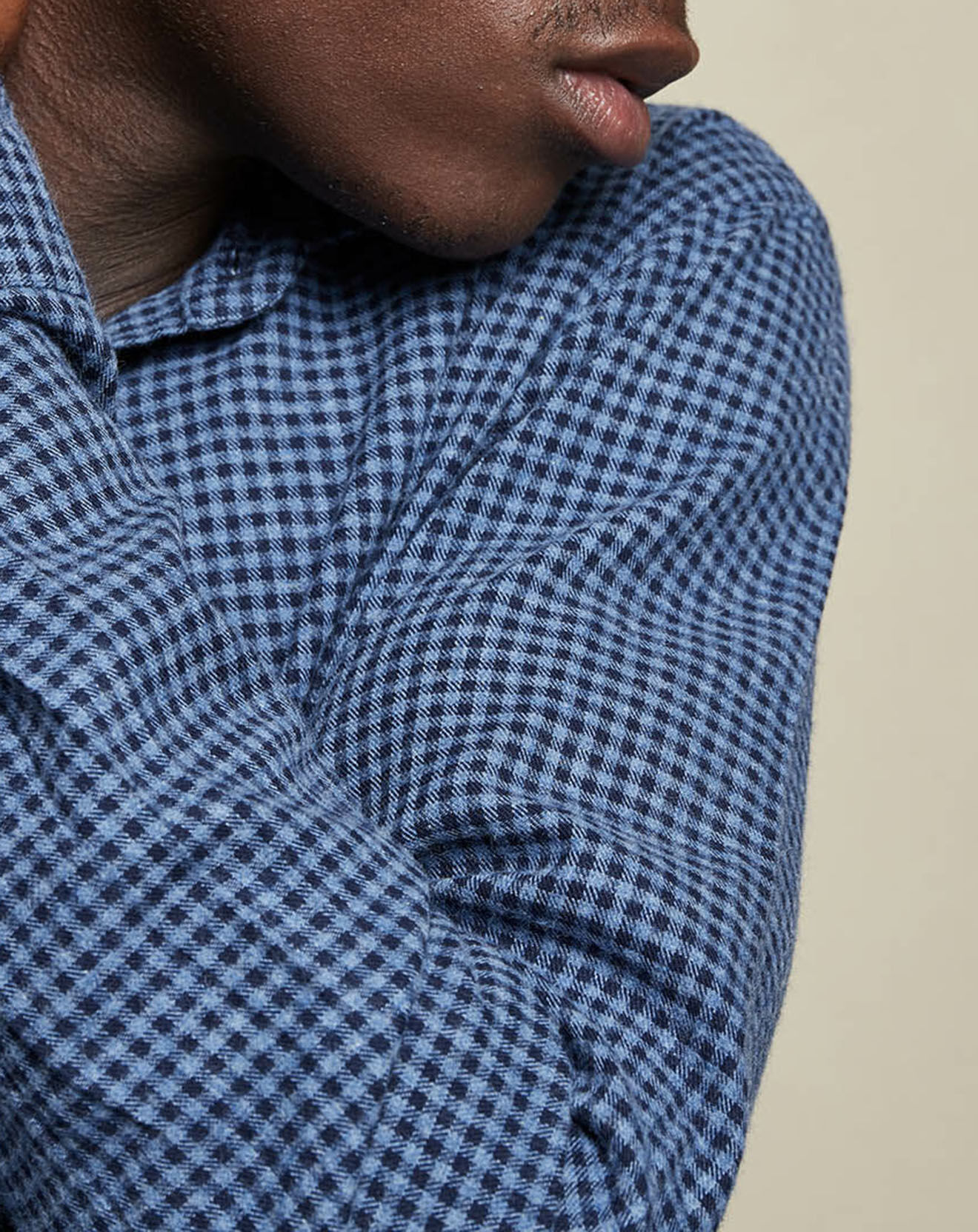 Hartford Chemise Slim Sammy à carreaux marine/bleu