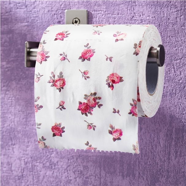 Papier toilette roses