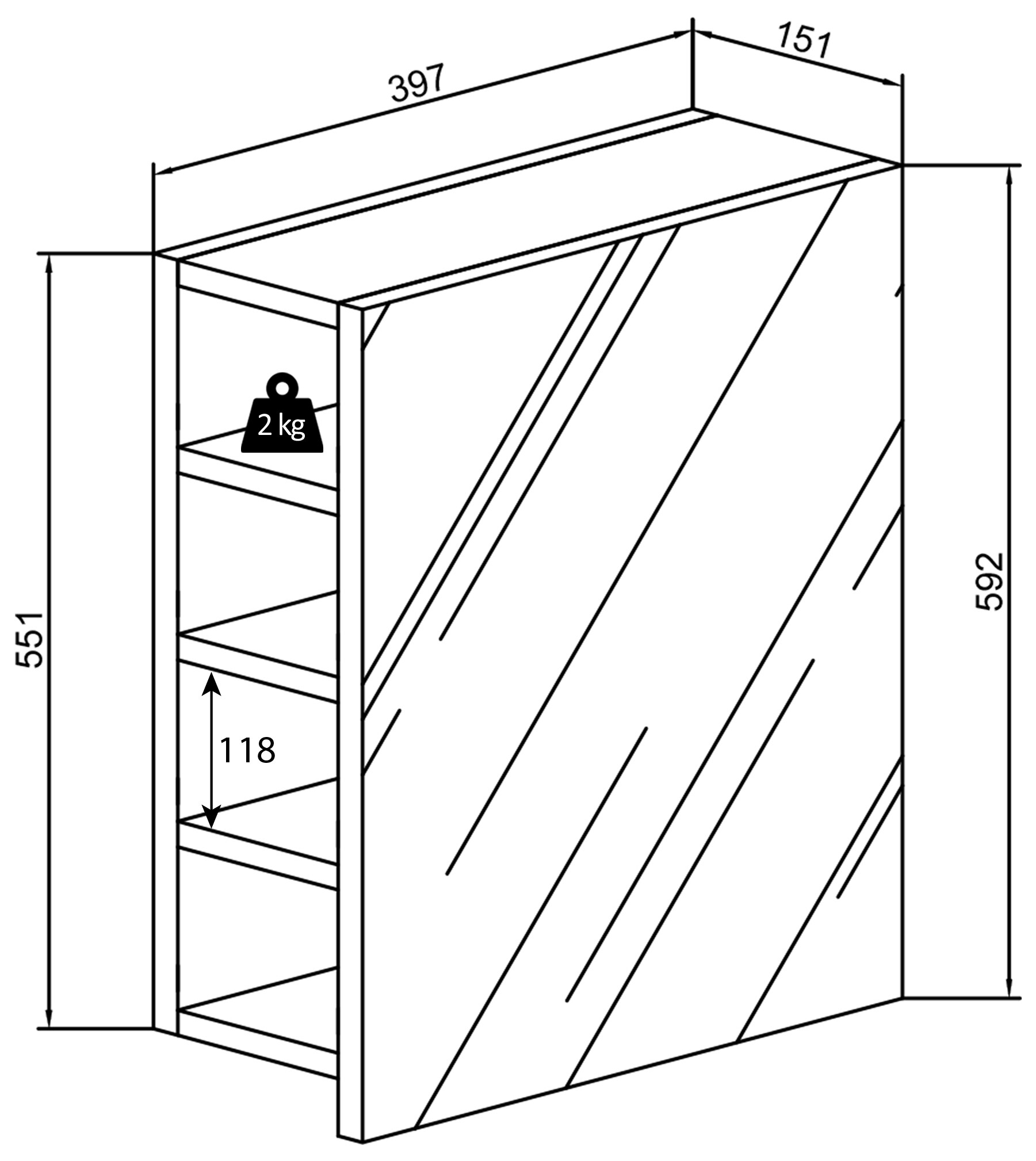 VCM Badspiegel Wandspiegel Hängespiegel Spiegelschrank Badezimmer Flandu L