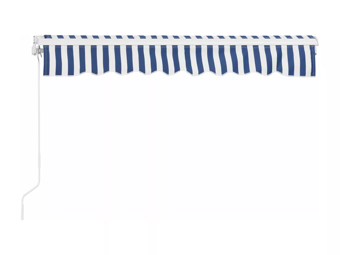 Store banne avec manivelle blanche 350 x 350 x 250 cm 03_0008309