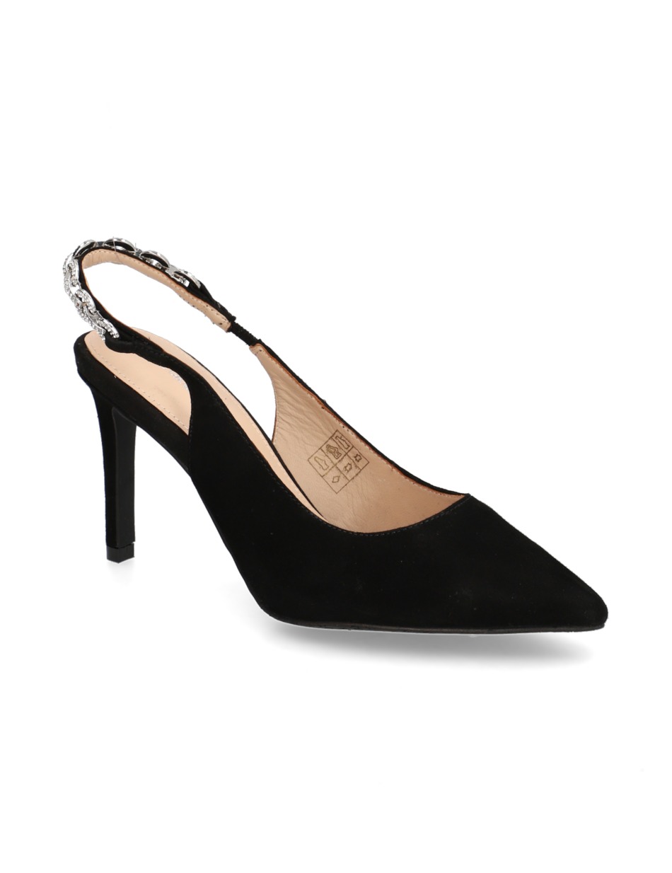 Veloursleder Slingpumps