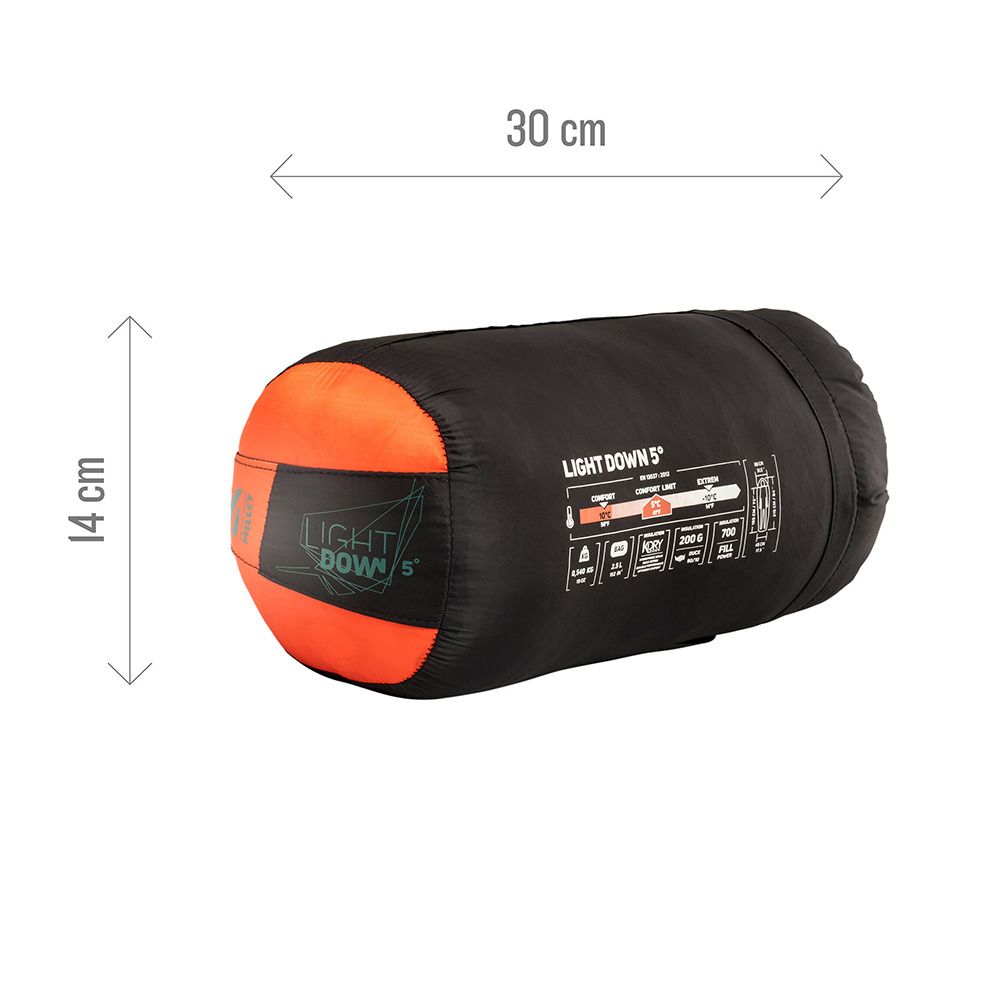 Millet LIGHT DOWN +10°C - Sac de couchage vermillon