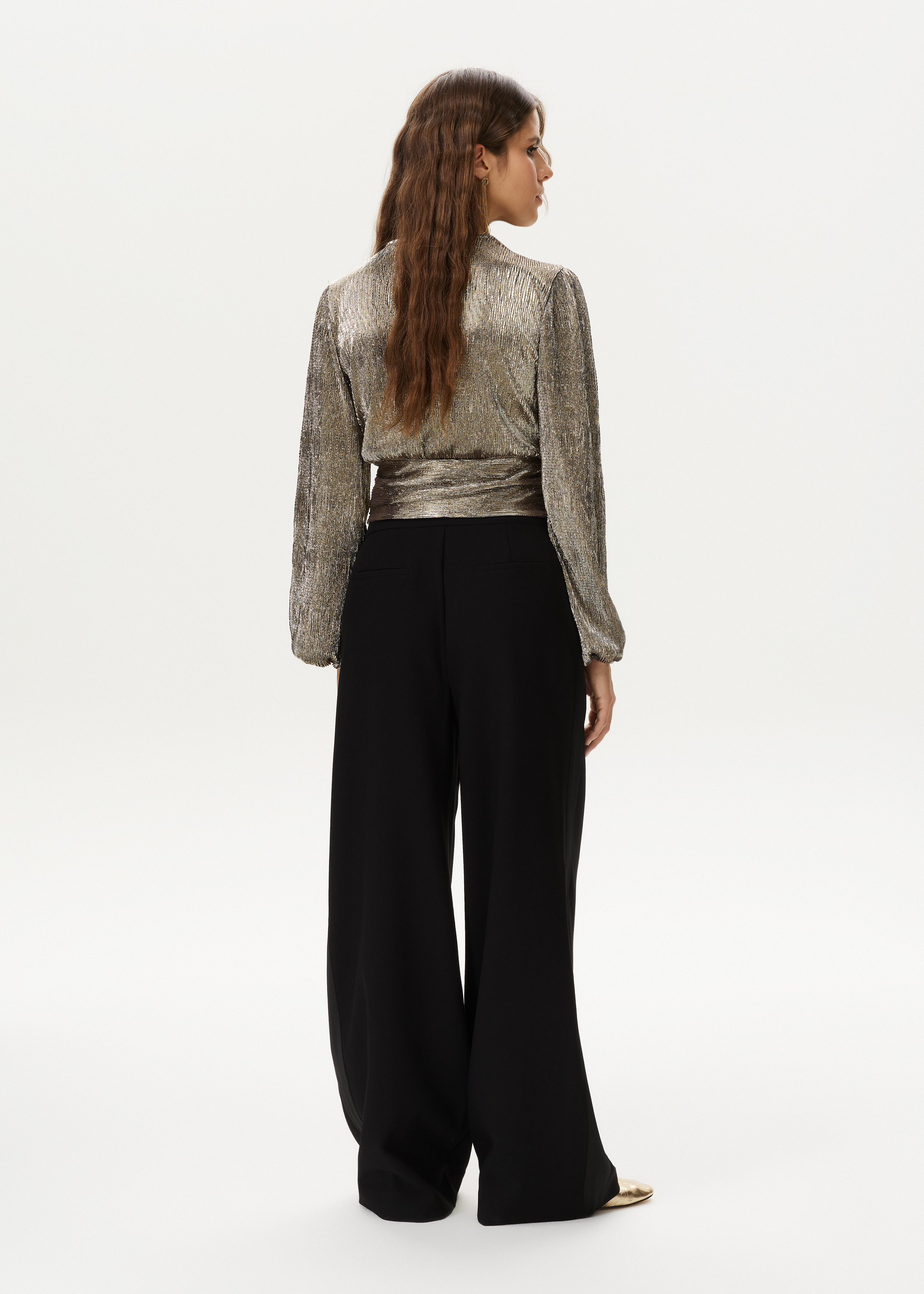 Metallic wikkel top
