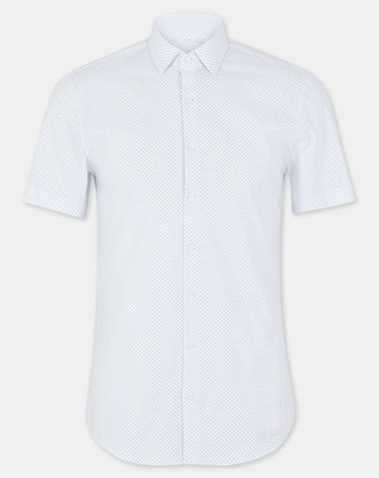 Calvin Klein Chemise slim imprimée Minifleurs blanc/bleu clair