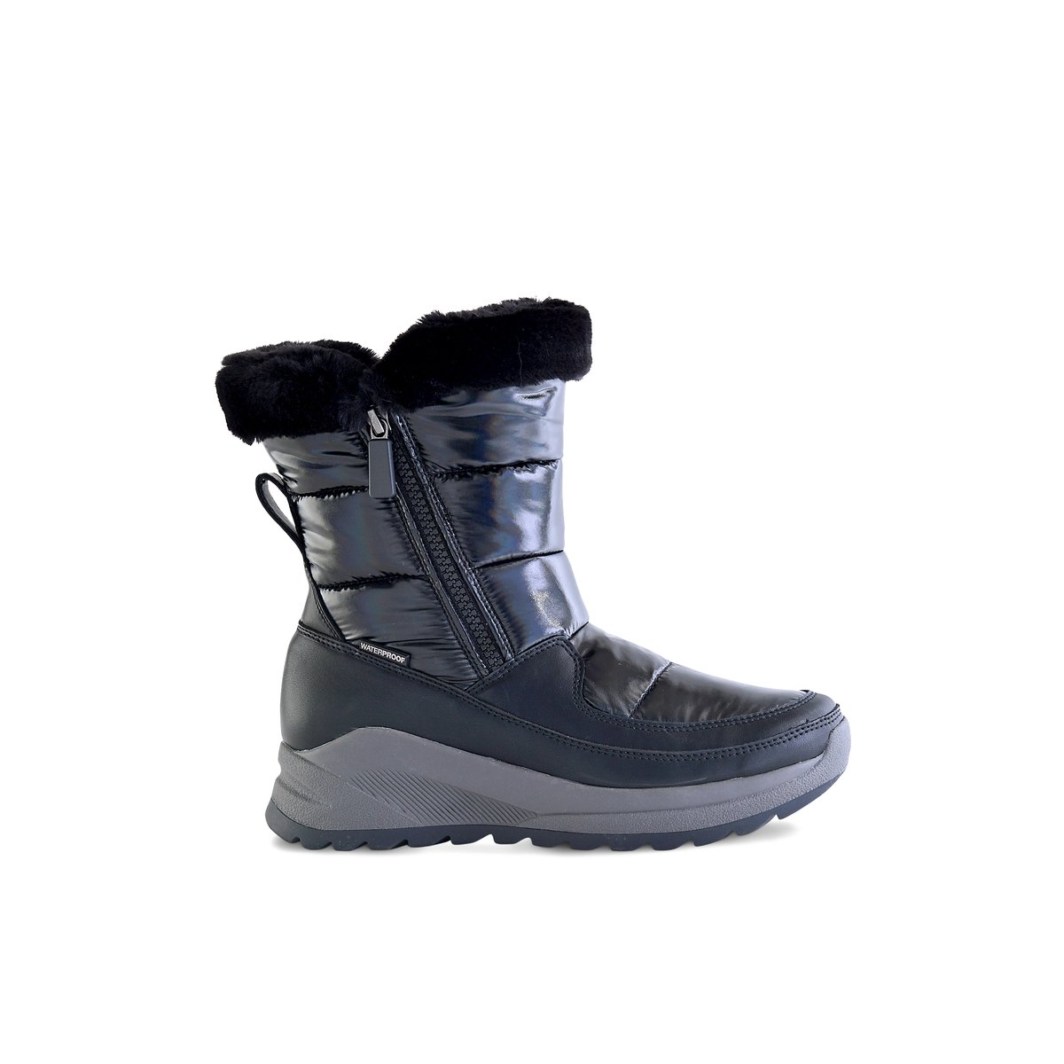 STORM BY COUGAR-Seismic-Bottes mi-mollet d'hiver - Semelle tracteur - Autre Noir