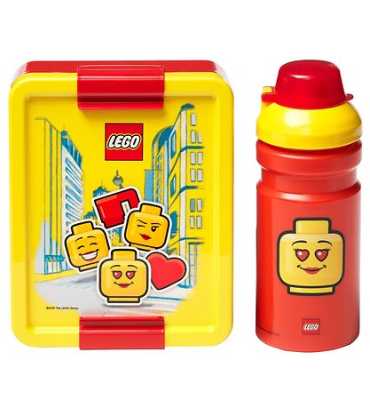 LEGO? Storage Madkasse/Drikkedunk - Iconic Girl - R?d/Gul
