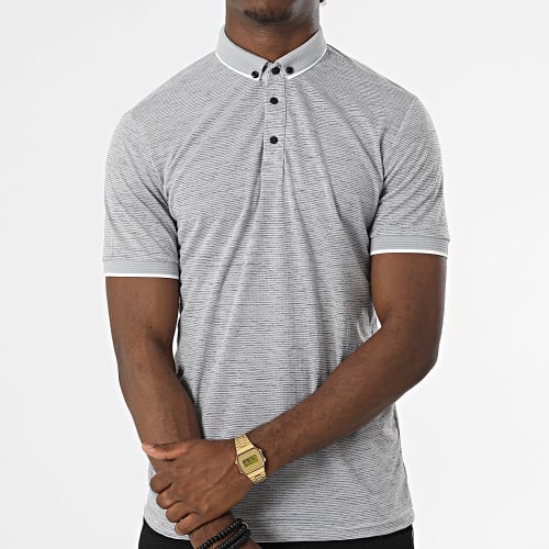 Polo Manches Courtes 1884 Gris Chiné