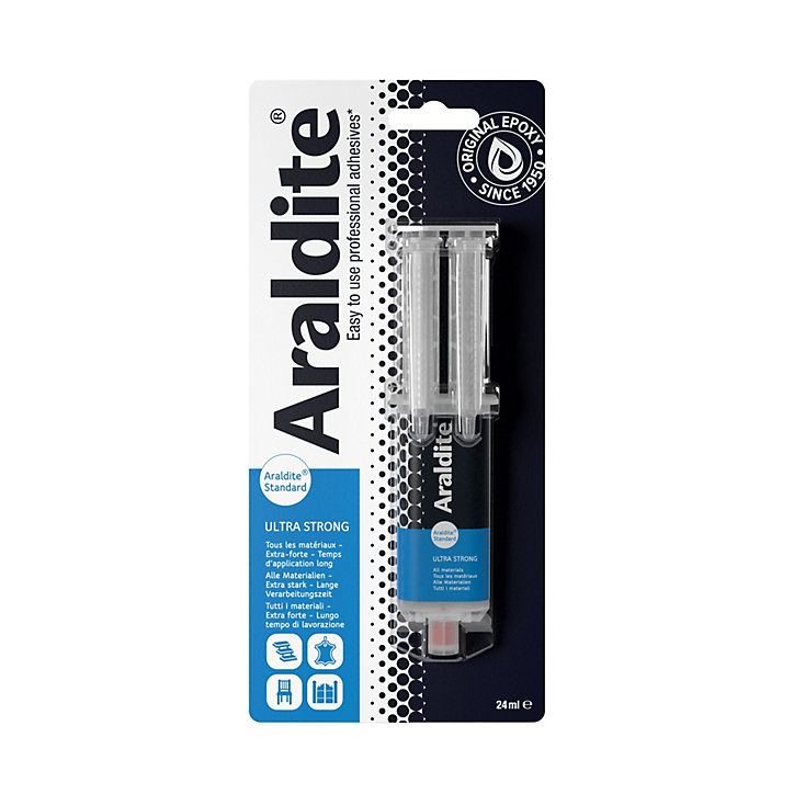 Colle haute performance epoxy à prise progressive Araldite Standard 24 ml