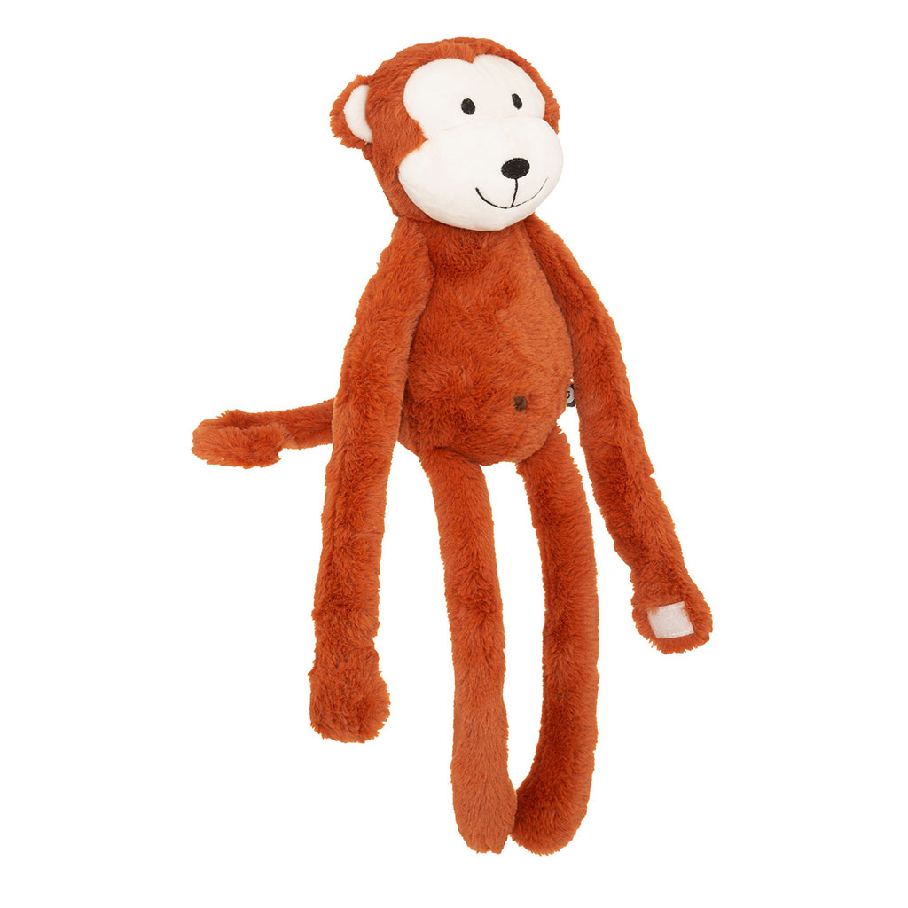 Peluche singe polyester marron 47x10cm