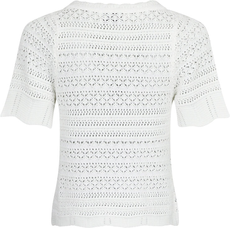 Neo Noir Meiko Knit Blouse Off white