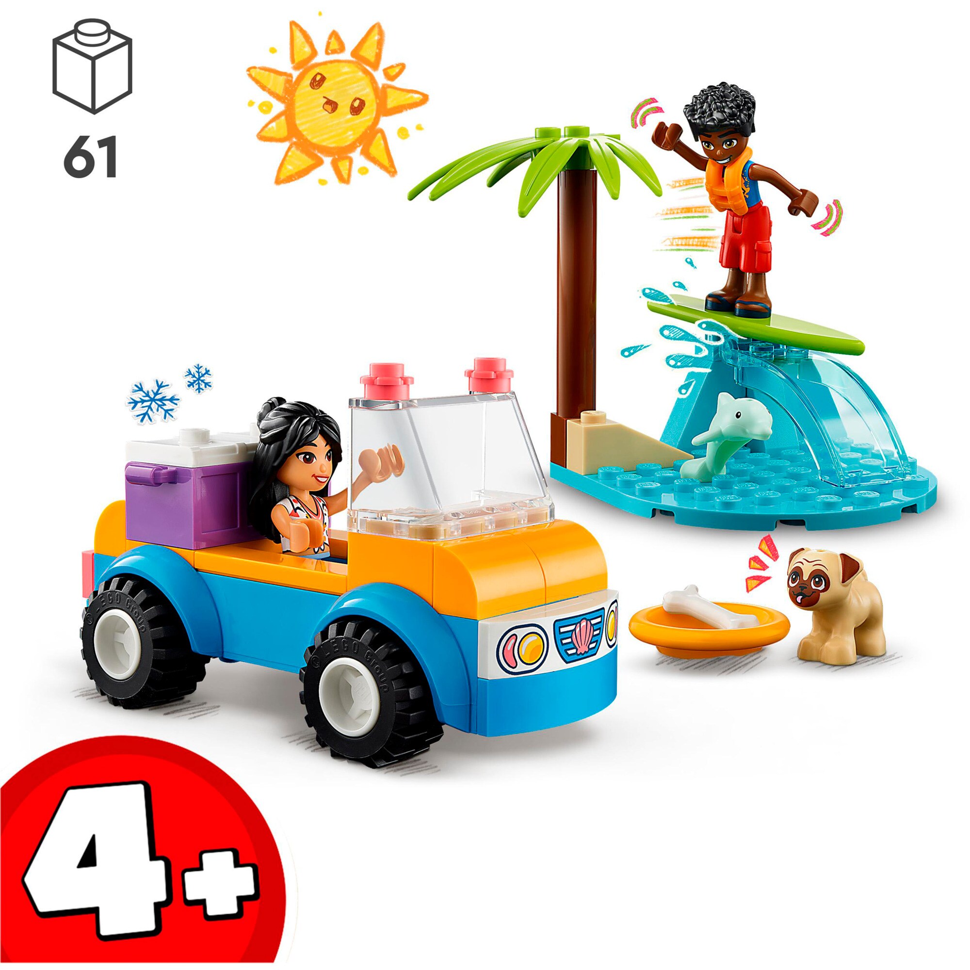 LEGO Konstruktionsspielzeug Friends Strandbuggy-Spaß