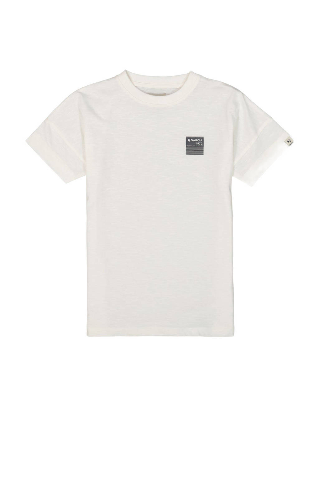 Garcia T-shirt met backprint ecru