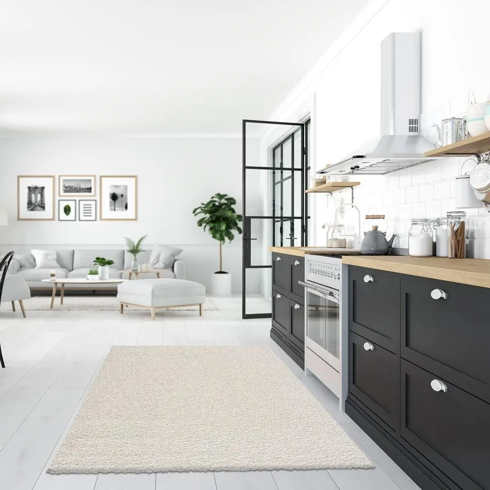 Loca Shaggy Vloerkleed Creme Hoogpolig - 140x200 CM