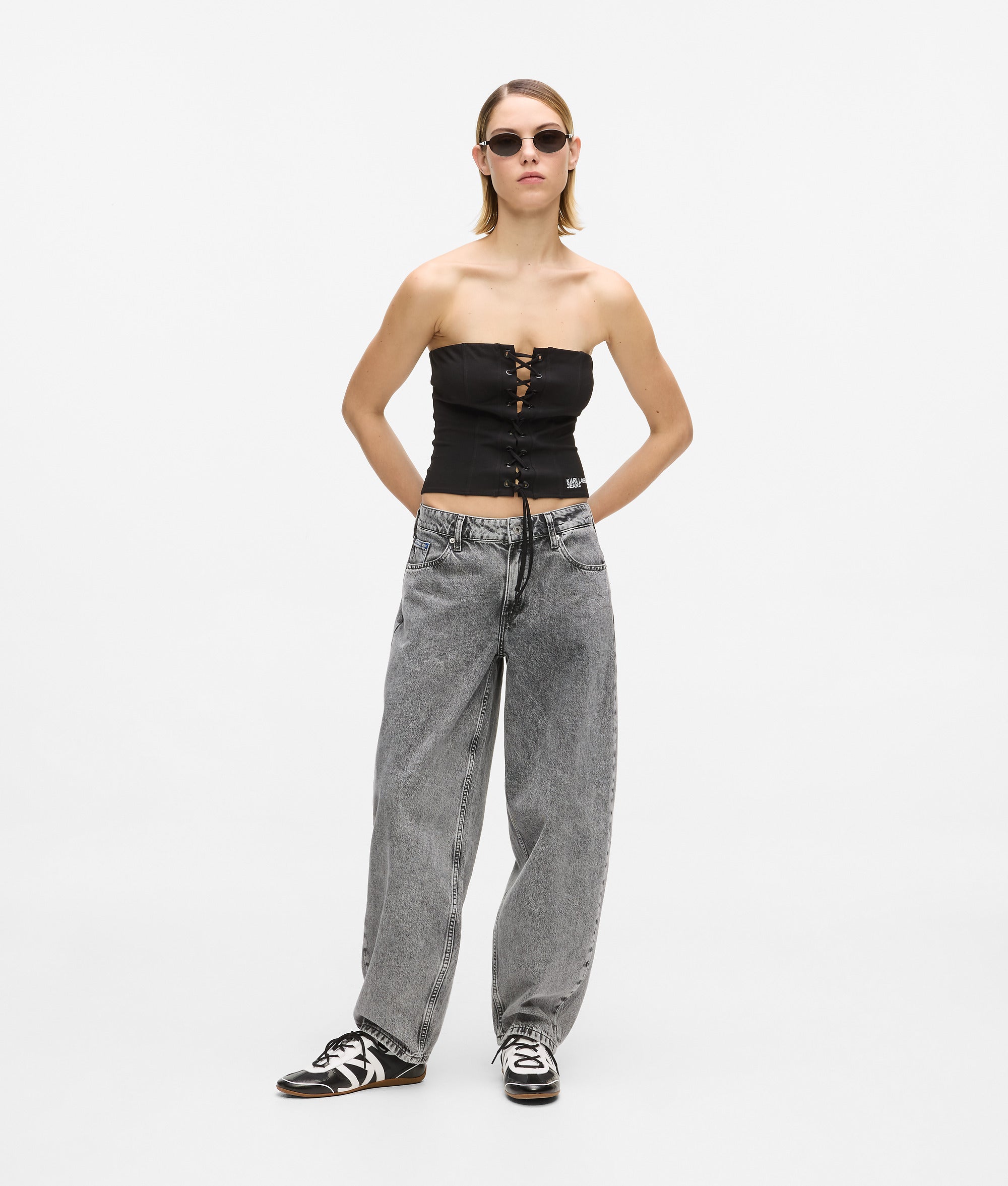 Middenhoge barrel Jeans