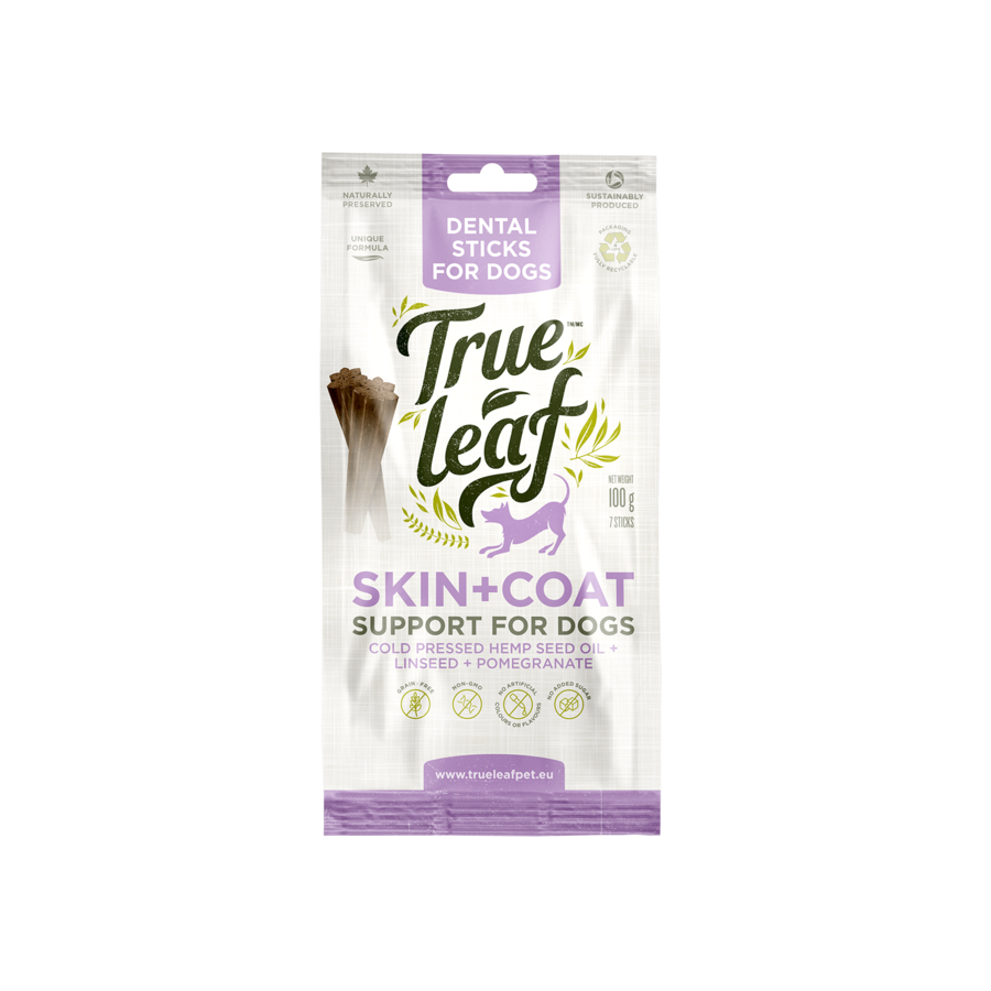 Petisco dental True Hemp Skin & Coat sabor frango