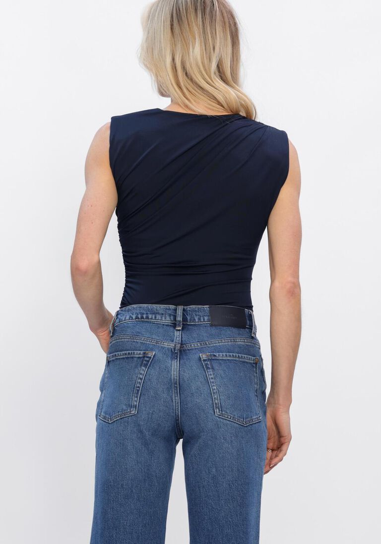 donkerblauwe rosemunde top billie sl drape top