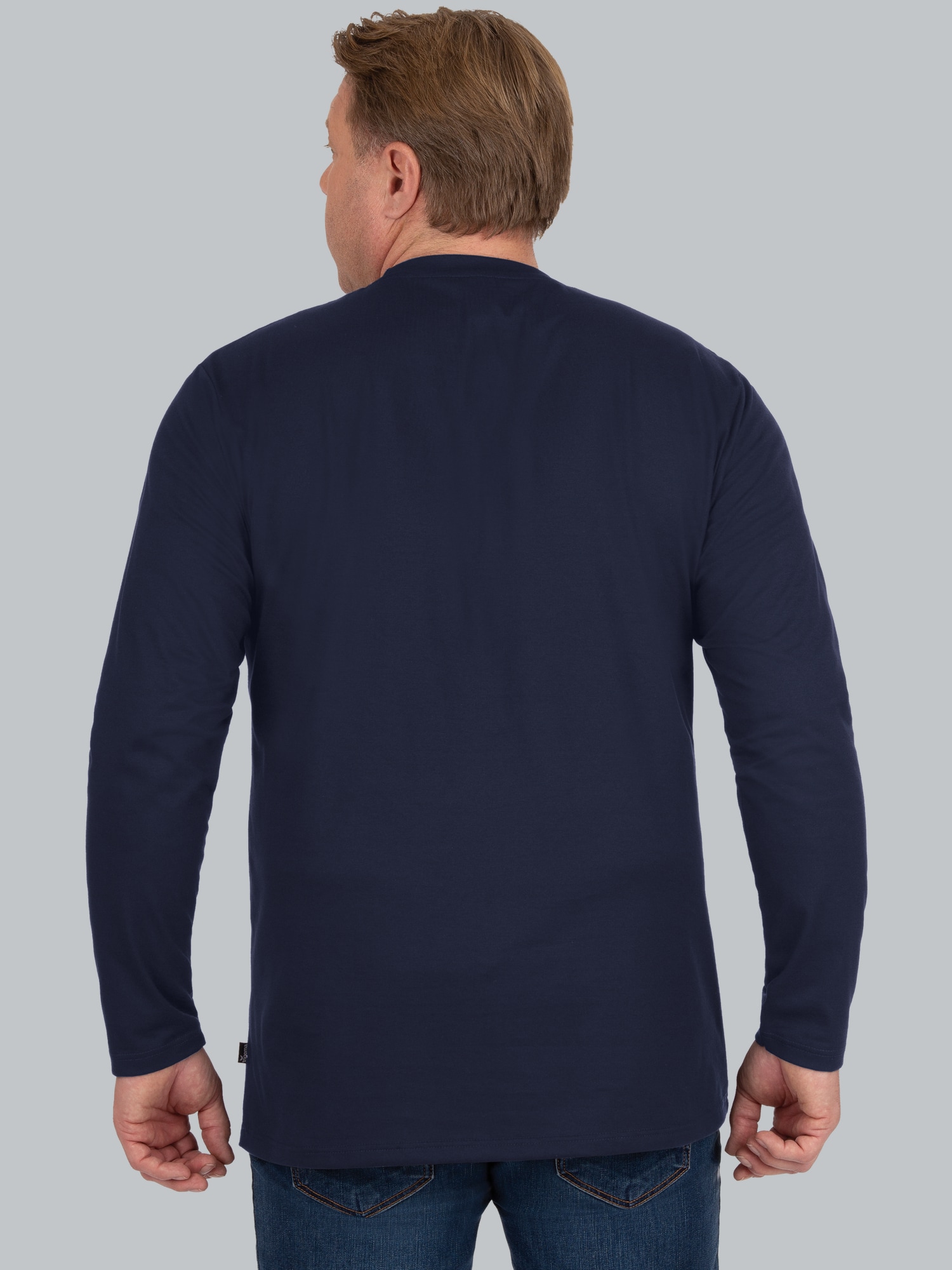 Langarmshirt aus 100% Baumwolle Navy