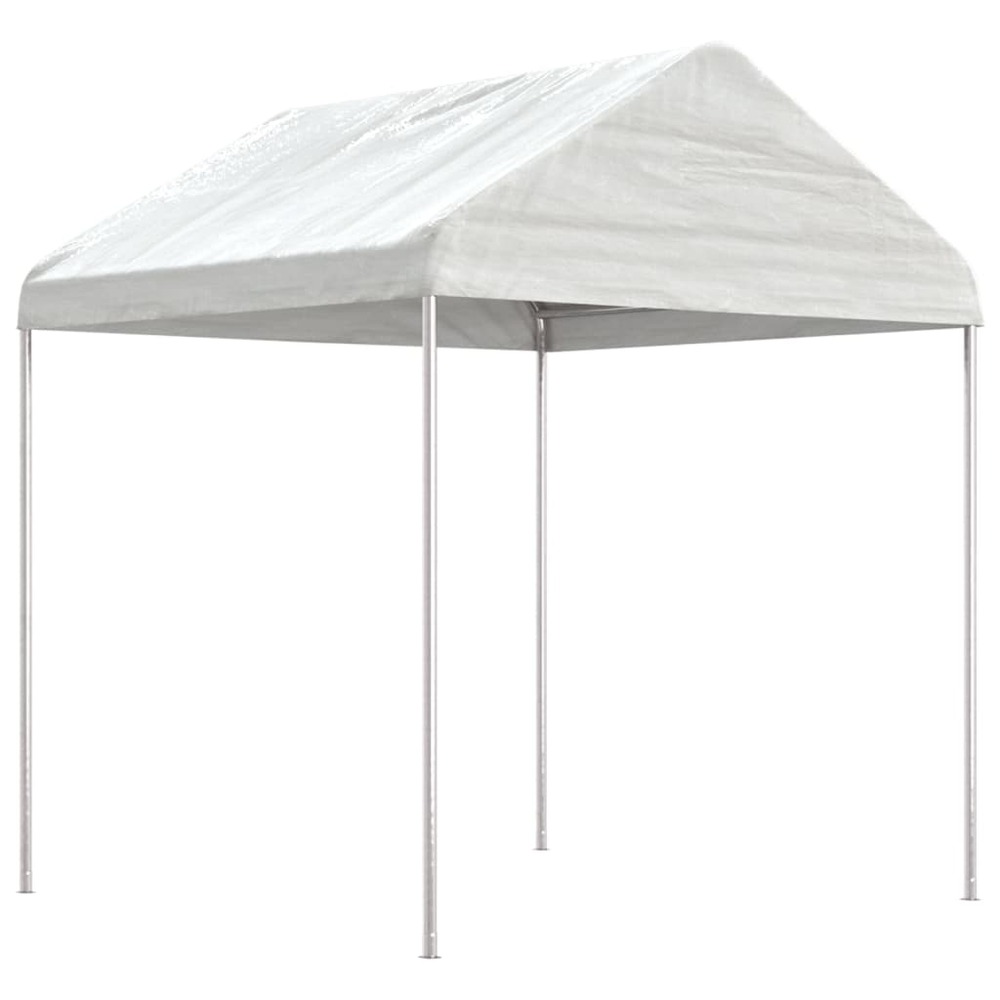 Belvédère avec toit blanc 13,38x2,28x2,69 m polyéthylène