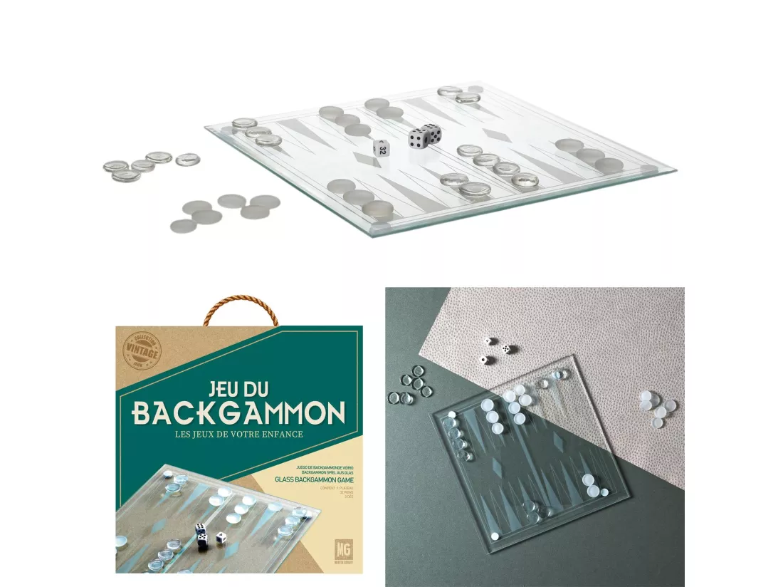 Jeu De Backgammon En Verre