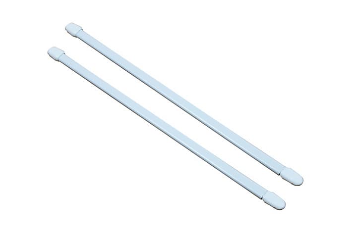 Kit barres de rideaux 100/150 blanc mat x 2