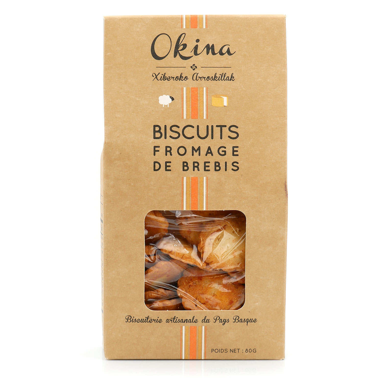 Biscuits salés au fromage pur brebis Ossau Iraty AOP