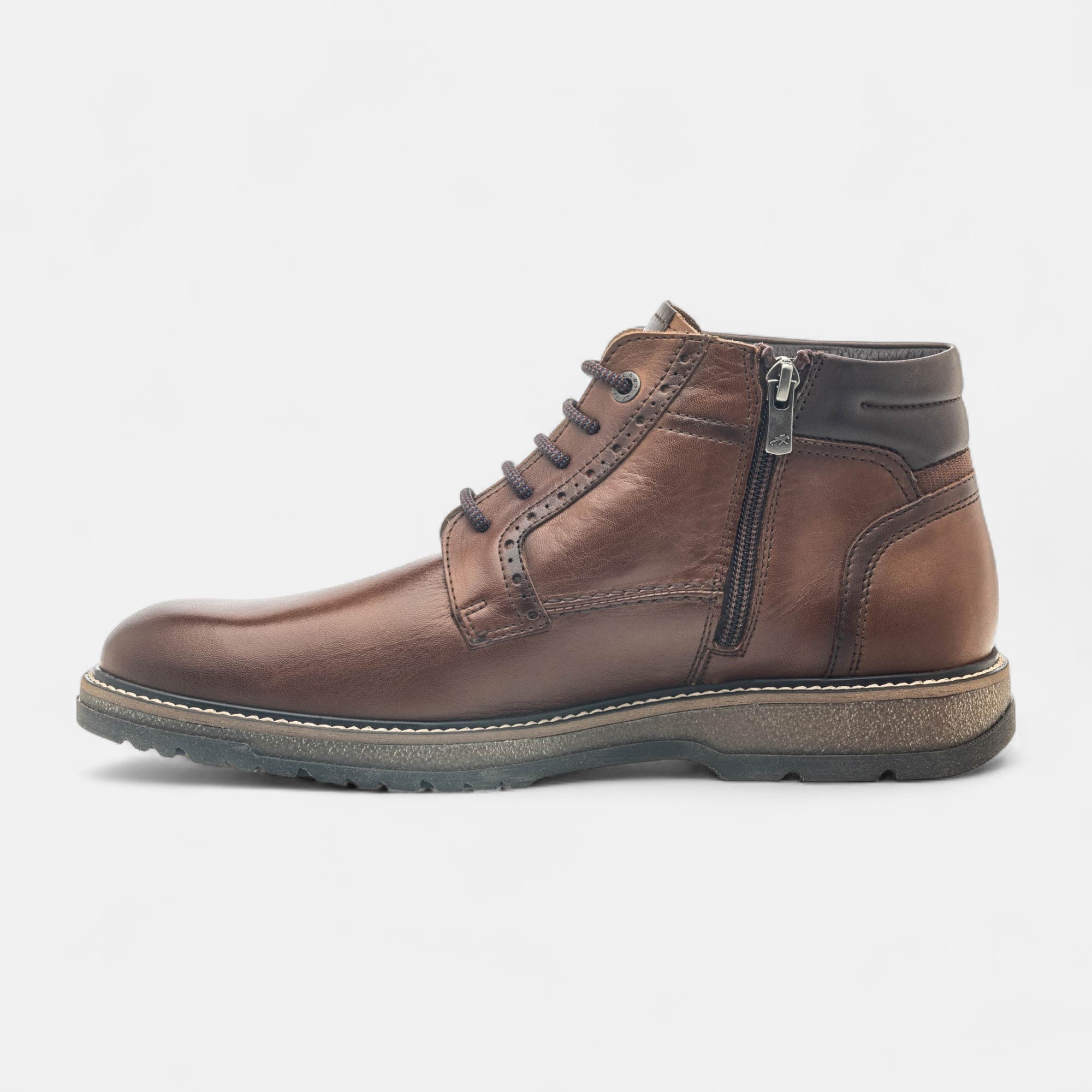 Boots Homme en cuir cognac