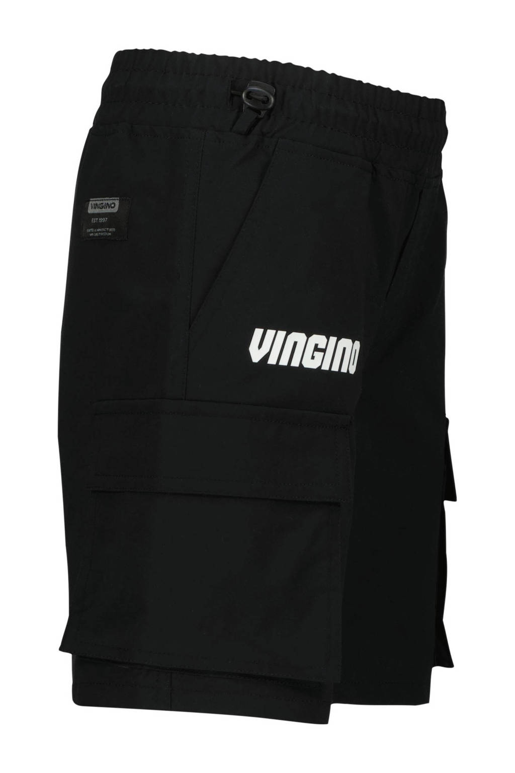 Vingino cargo short Resog met printopdruk zwart