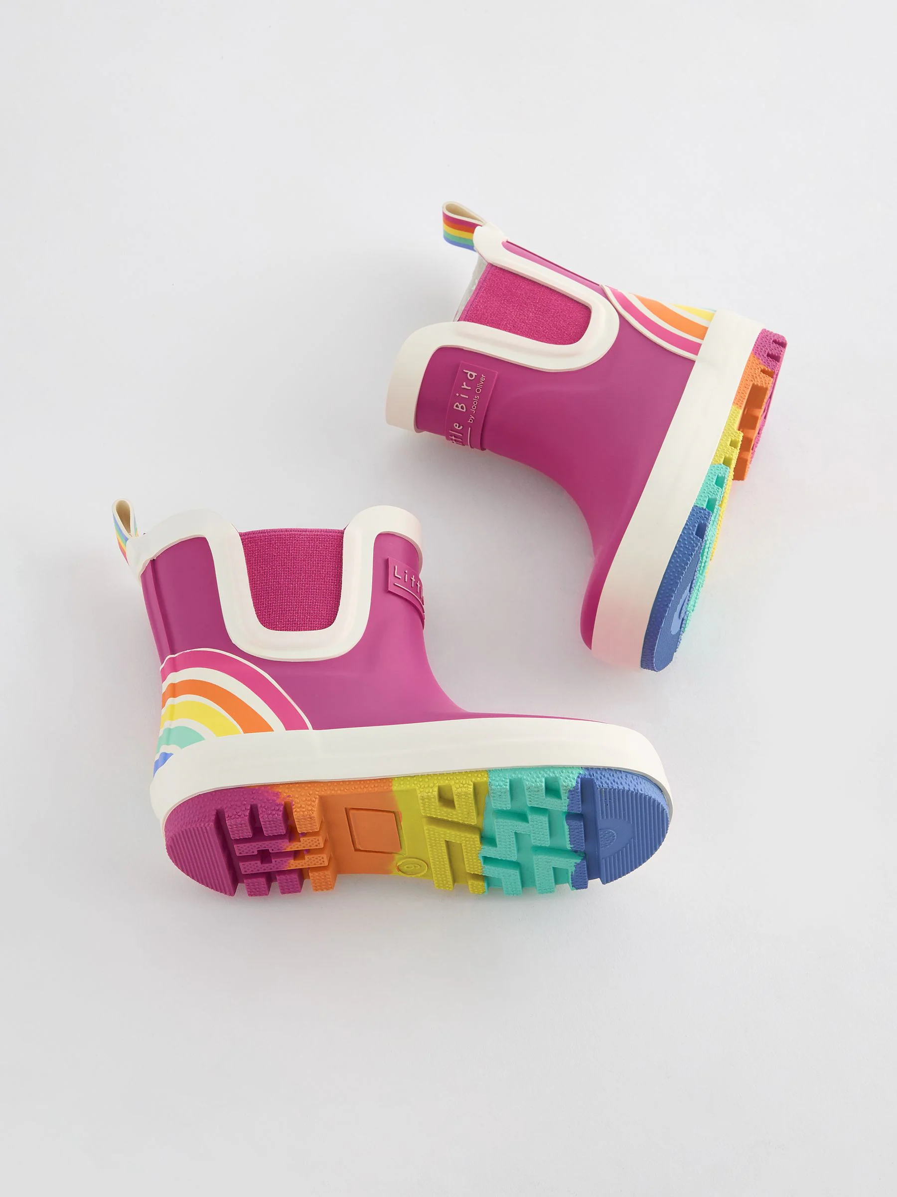 Roze - Little Bird By Jools Oliver Regenlaarzen met regenboog