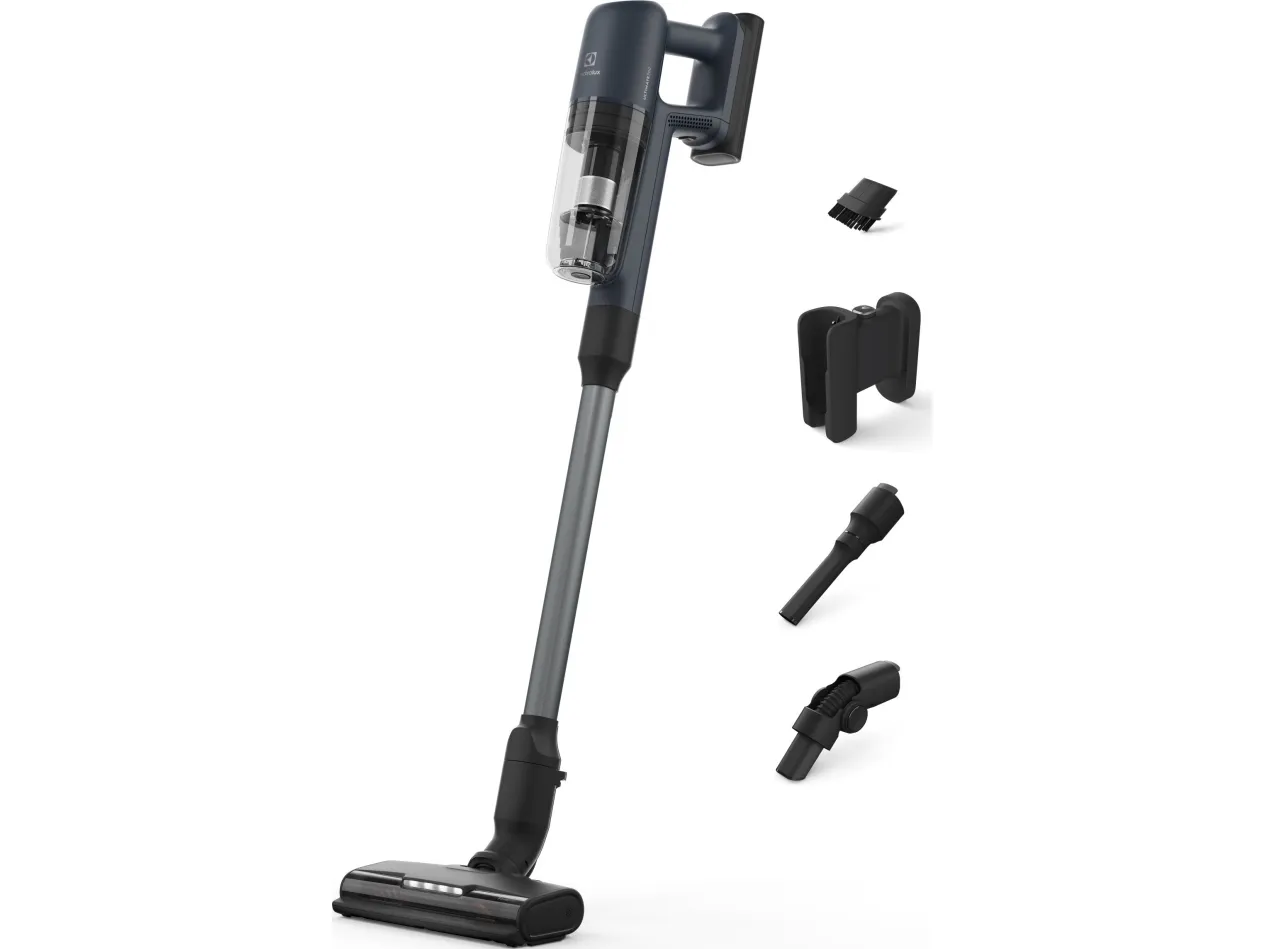 Electrolux EP71UB14DB, Stick vakuum, Poseløs, Blå, 0,3 L, 11,5 l/s, Rektangulær